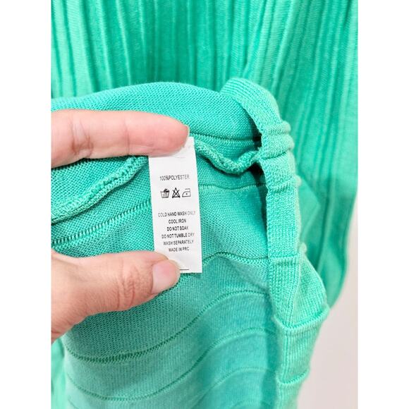 NWOT Runway Scout Alexa Sleeveless Knit Midi Slip Dress Emerald Green Women's XS - Picture 6 of 6
